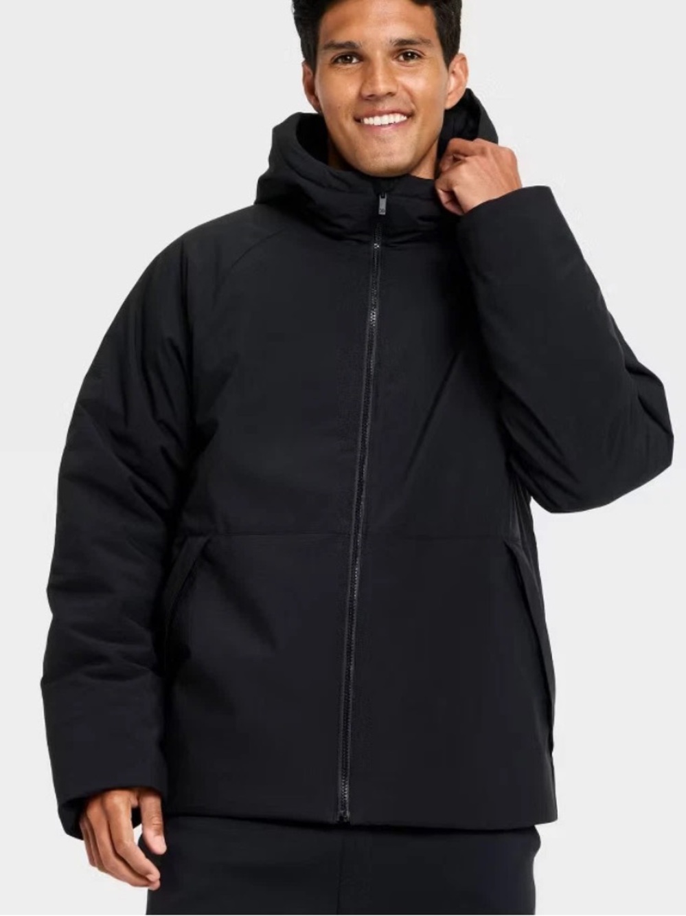 Men's Hooded water resistant winter Puffer Jacket - Black